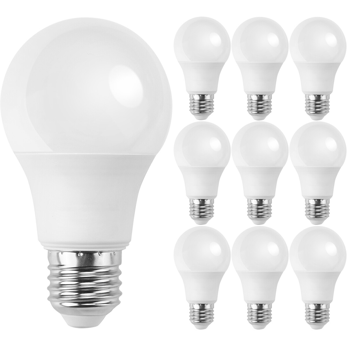 LED Lampe 10er Pack - E27 Sockel - 8W - Universalweiß 4000K