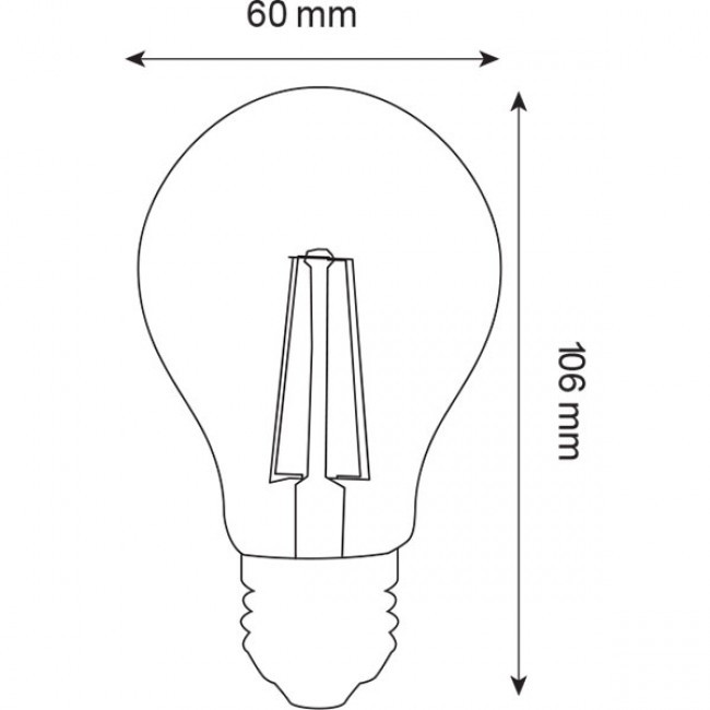 LED Lampe 10er Pack - Filament - E27 Sockel - 6W - Warmweiß 2700K