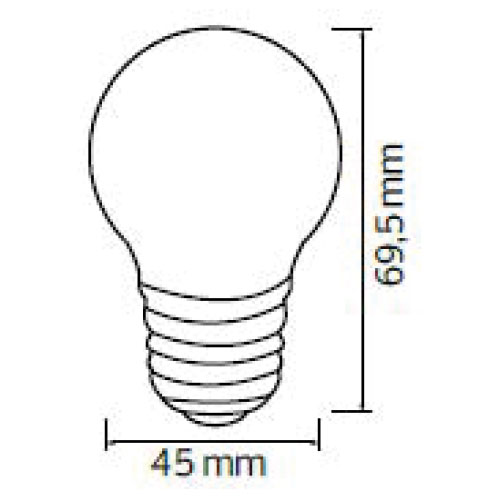 LED Lampe 10er Pack - Romba - Gelb Farbig - E27 Sockel - 1W