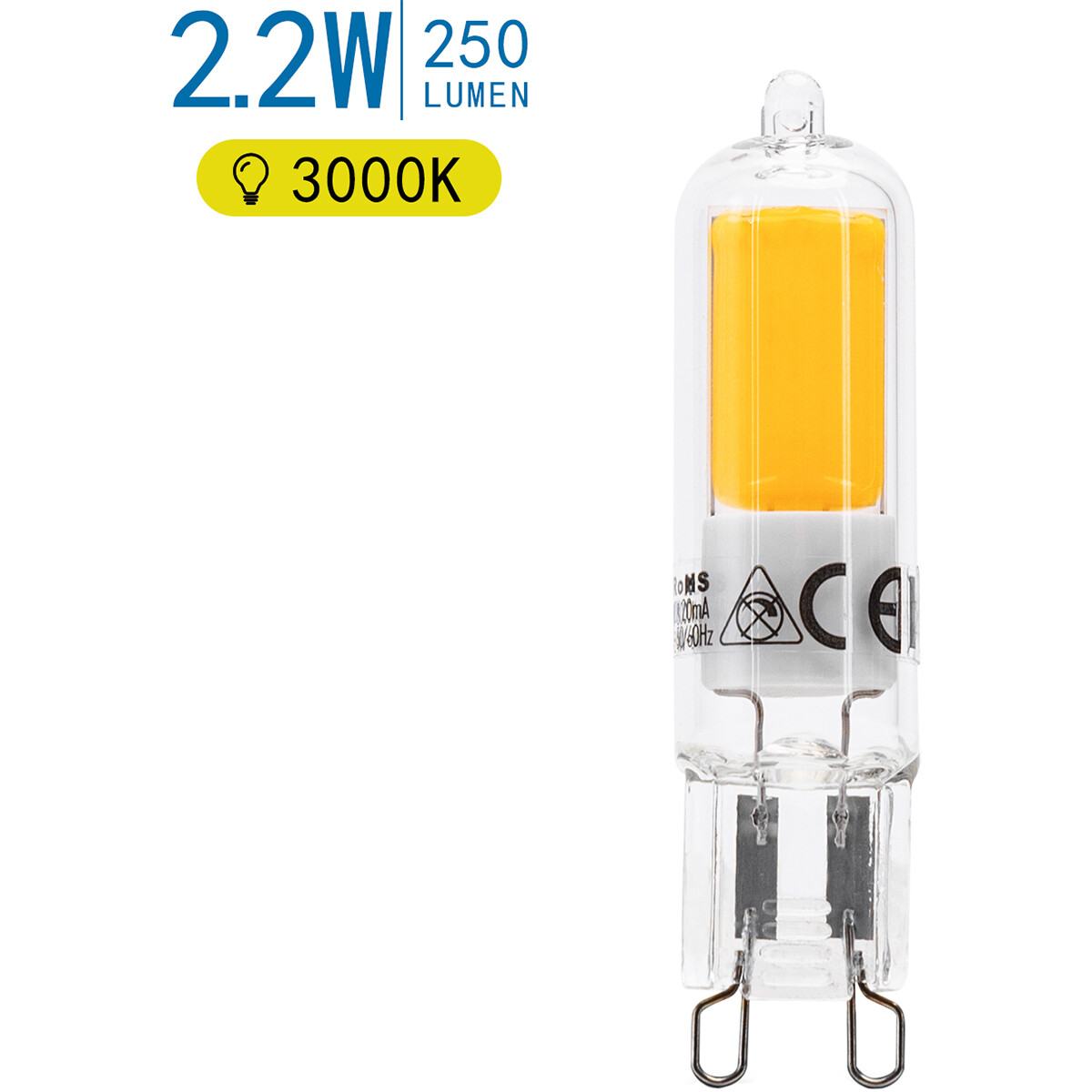 LED Lampe - Aigi - G9 Sockel - 2W - Warmweiß 3000K | Ersetzt 20W