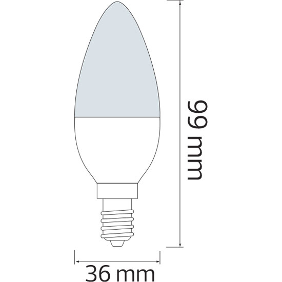 LED Lampe - E14 Sockel - 6W - Tageslicht 6400K