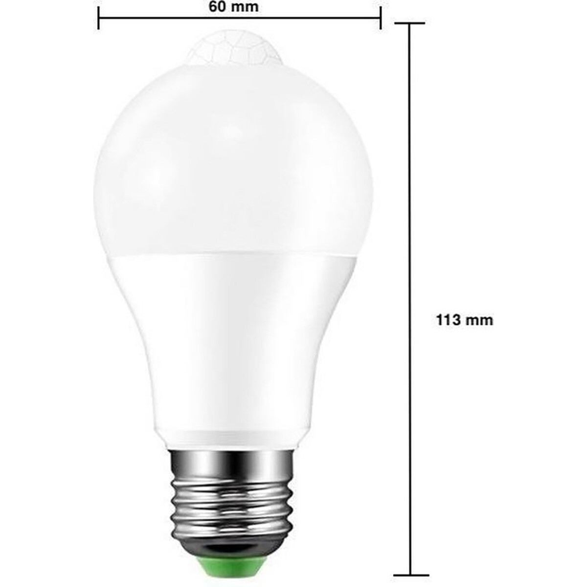 LED-Lampe mit Bewegungssensor - Aigi Linido - A60 - E27-Fassung - 6W - Kaltweiß 6500K