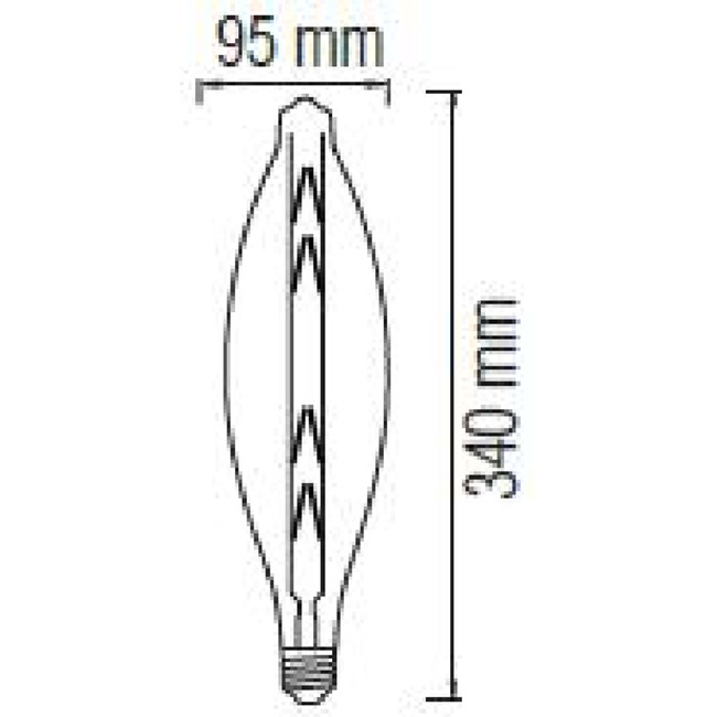 LED Lampe - Design - Elipo - E27 Sockel - Amber - 8W - Warmweiß 2200K