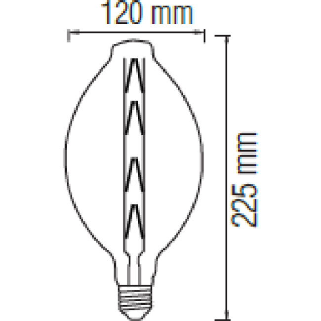 LED Lampe - Design - Elma - E27 Sockel - Amber - 8W - Warmweiß 2200K