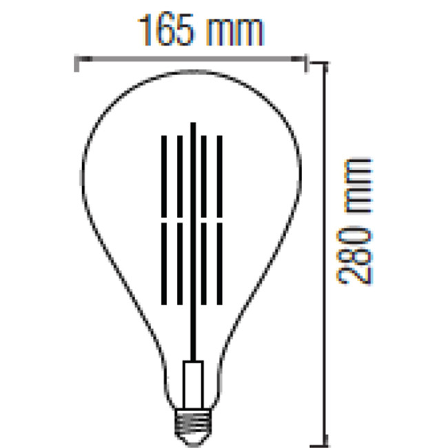 LED Lampe - Design - Torade - E27 Sockel - Titanfarbene - 8W - Warmweiß 2400K