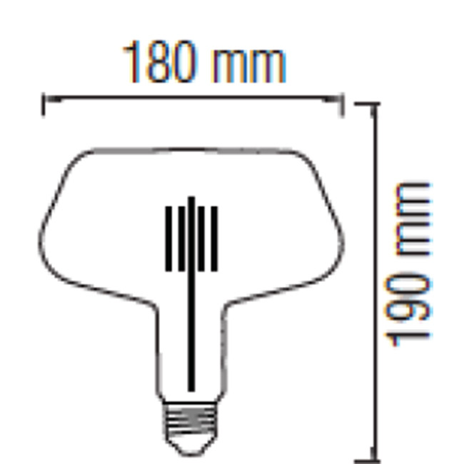 LED Lampe - Design - Gonza - E27 Sockel - Amber - 8W - Warmweiß 2200K