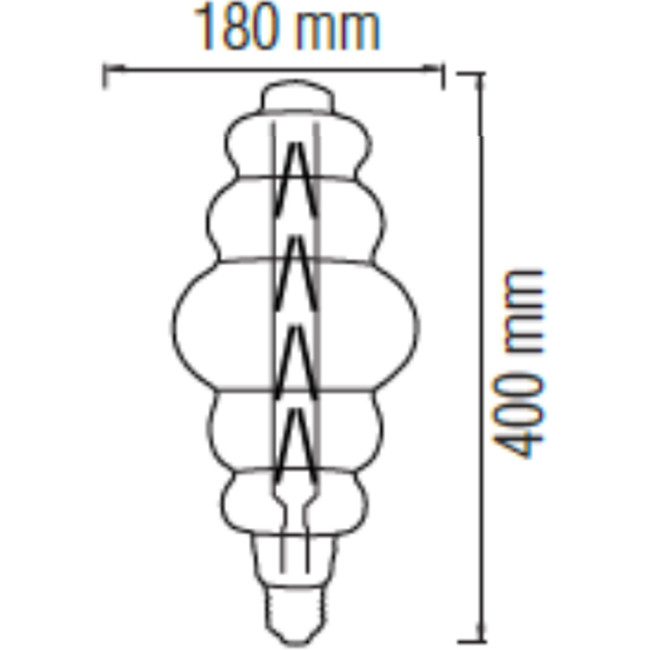 LED Lampe - Design - Origa XL - E27 Sockel - Titanfarbene - 8W - Warmweiß 2400K