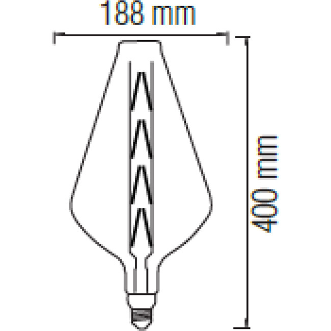 LED Lampe - Design - Panaro XL - E27 Sockel - Amber - 8W - Warmweiß 2200K