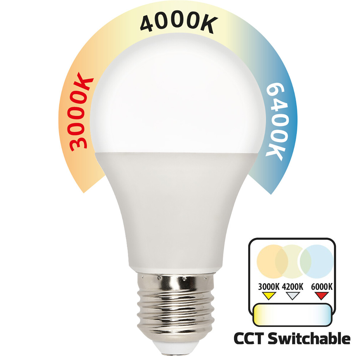 LED-Lampe - Kozolux Runi - E27 Fassung - 12W - Anpassbare Lichtfarbe CCT - 3000K-6400K