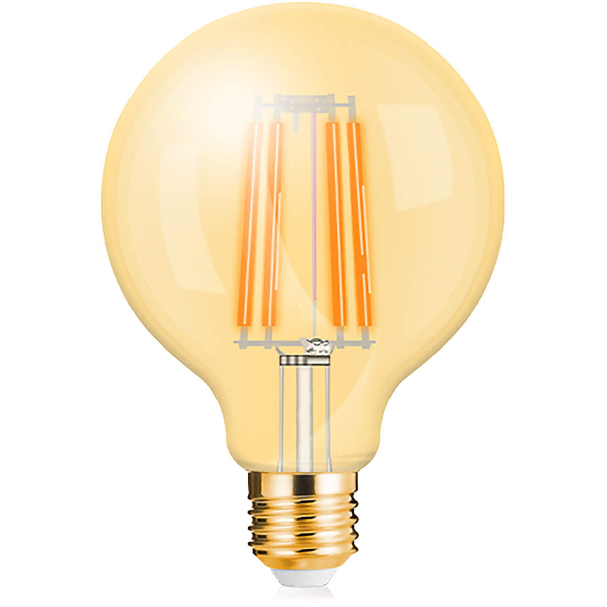 LED-Lampe E27 Globe Filament - Brinton - Amber 6W 540lm - 822 Sehr Warmweiß 2200K - G125 | Ersatz für 45W