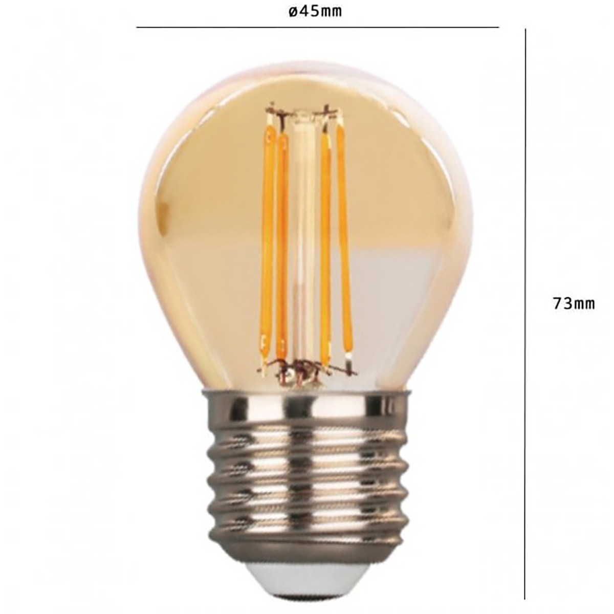 LED Lamp - Facto - Filament Bulb - E27 Sockel - 4W - Warmweiß 2700K