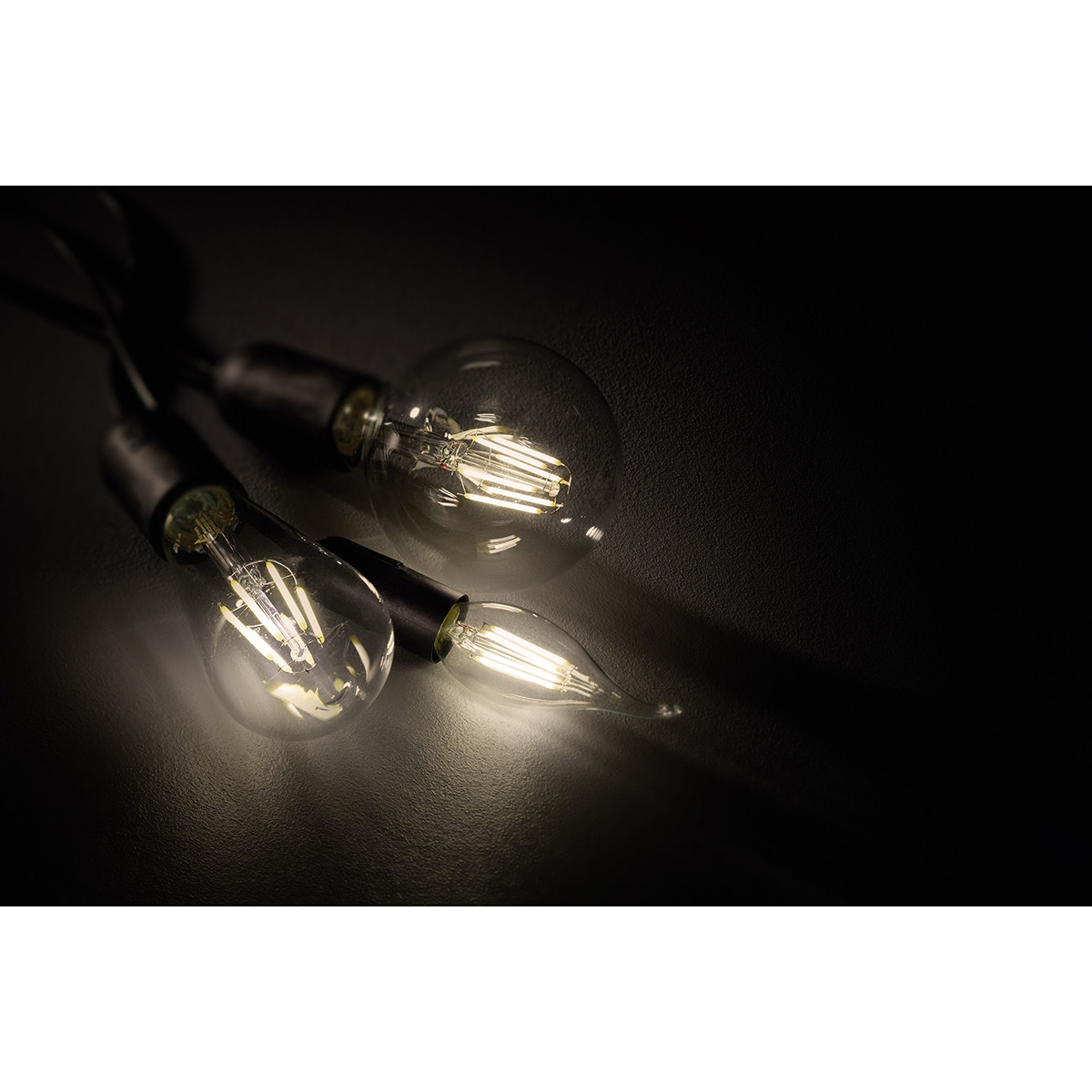 LED Lampe - Filament - Trion Topus - E14 Sockel - 4W - Warmweiß 3000K - Durchsichtig - Aluminium