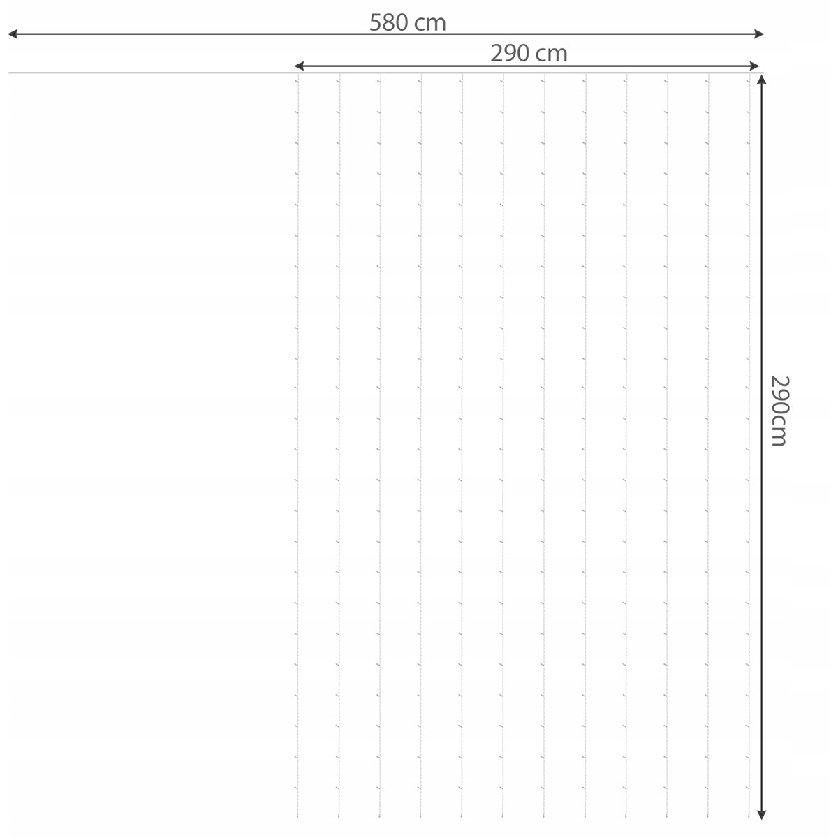 LED Lichtervorhang - Weihnachtsbeleuchtung - Maxozo Mety - Meteorregen - Warmweiß - 300 LEDs - 3 Meter - USB - Fernbedienung - Timer