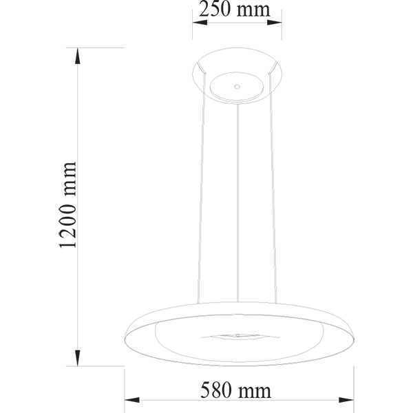 LED Deckenleuchte - Deckenbeleuchtung - Elegant - 70W - Universalweiß 4000K - Schwarz Aluminium