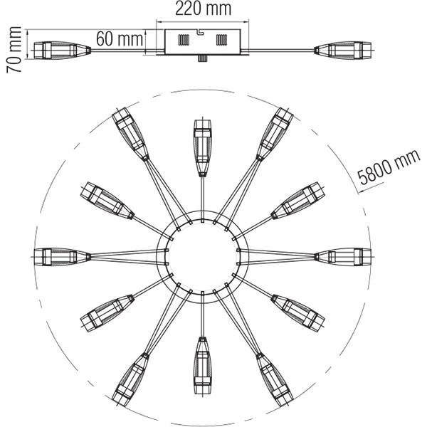 LED Deckenleuchte - Deckenbeleuchtung - Fave - 62W - Universalweiß 4000K - Chrom Aluminium