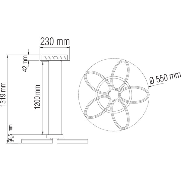 LED Deckenleuchte - Deckenbeleuchtung - Luxury - 40W - Universalweiß 4000K - Schwarz Aluminium