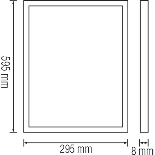 LED Panel - 30x60 Tageslicht 6400K - 24W Einbau Rechteckig - Mattweiß - Flimmerfreies