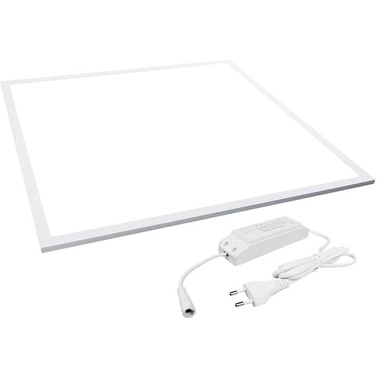 LED Panel - Aigi - 60x60 Tageslicht 6000K - 32W High Lumen - Einbau Quadratisch - Mattweiß - Flimmerfreies