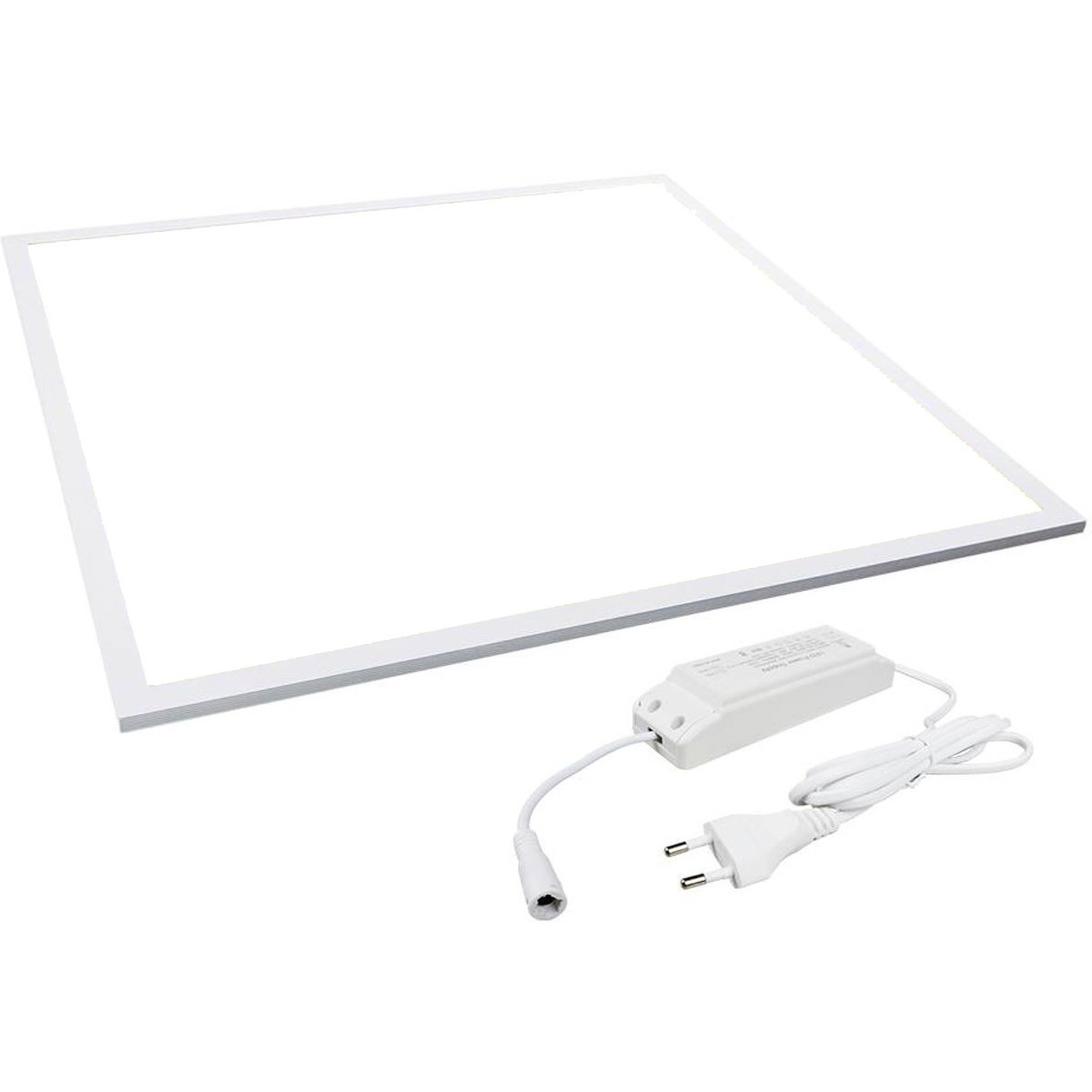 LED Panel - Aigi - 60x60 Tageslicht 6000K - 40W Einbau Quadratisch - Mattweiß - Flimmerfreies