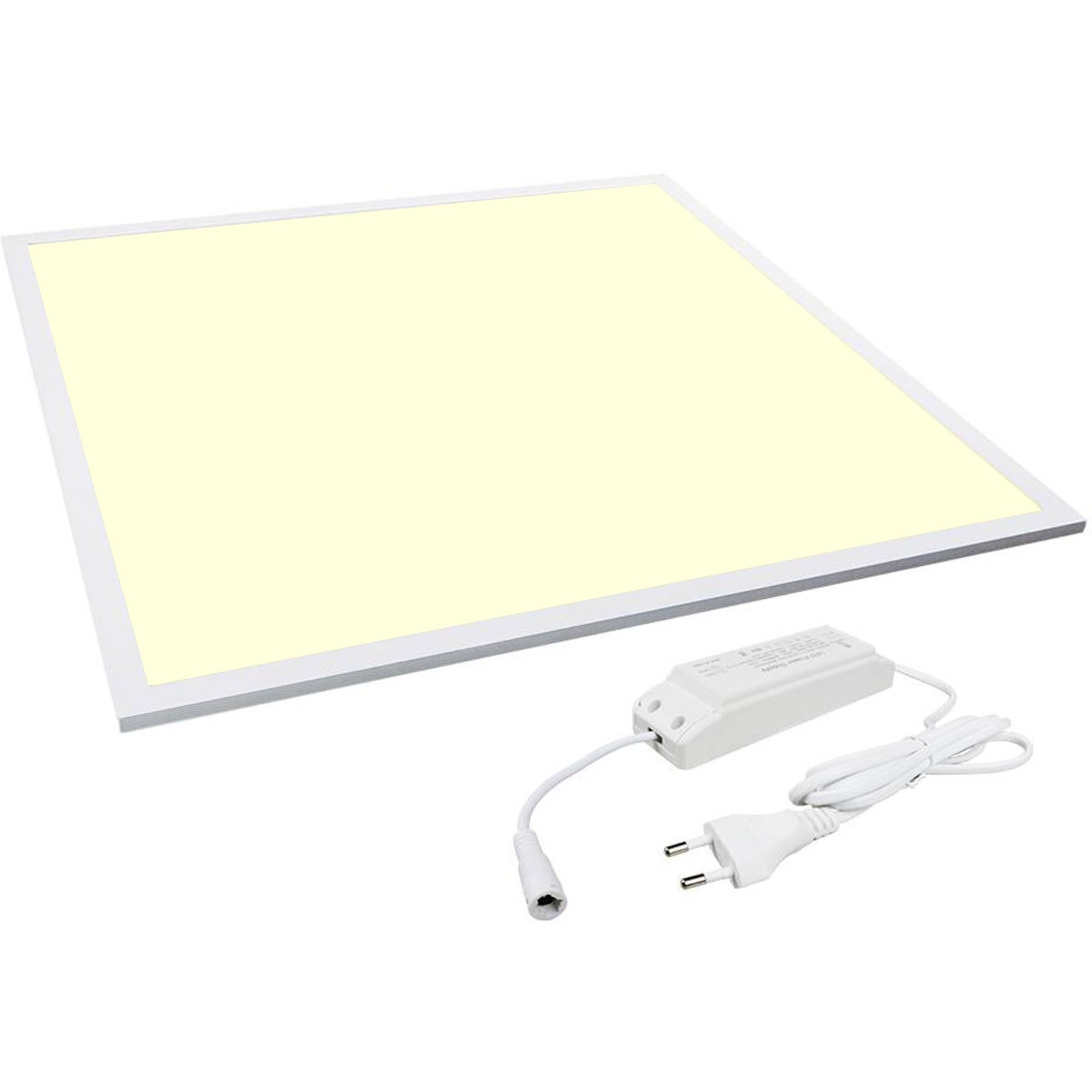 LED Panel - Aigi - 60x60 Warmweiß 3000K - 32W High Lumen - Einbau Quadratisch - Mattweiß - Flimmerfreies