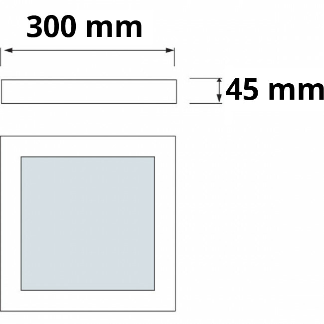 LED Panel - Aigi Clena - 30x30 - Kaltweiß 6000K - 12W - Aufbau - Quadrat - Mattweiß - Flimmerfreies