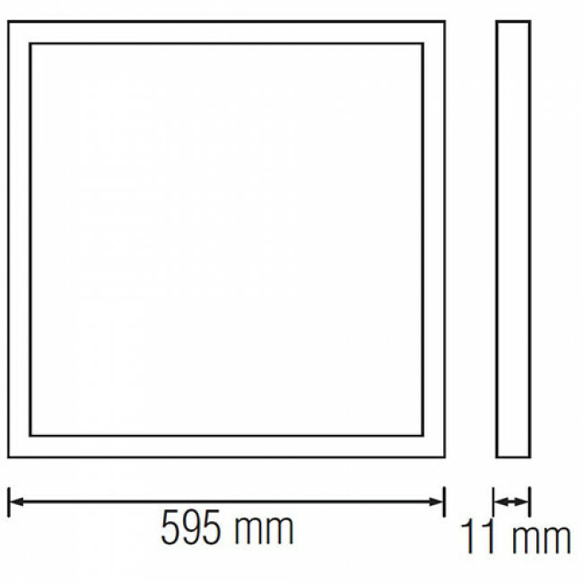 LED Panel - Aigi Clena - Dimmbar - 60x60 - Neutralweiß 4000K - 40W - Einbau - Quadrat - Mattweiß - Flimmerfreies