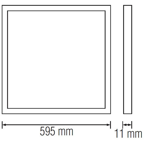 LED Panel - Aigi Clena - Dimmbar - 60x60 - Warmweiß 3000K - 40W - Einbau - Quadrat - Mattweiß - Flimmerfreies