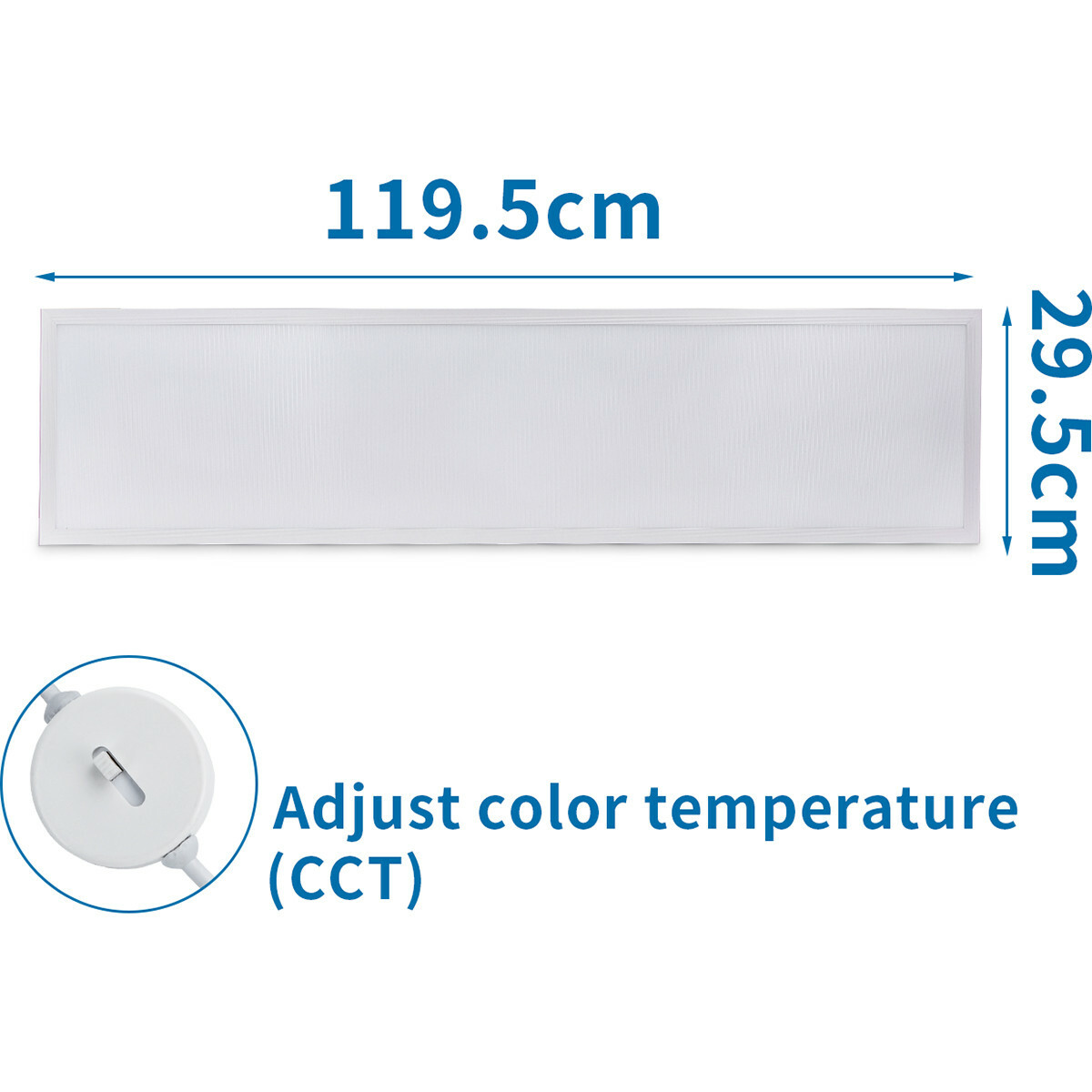 LED Panel - Aigi Hyron - 30x120 - Anpassbare Lichtfarbe CCT - 32W UGR19 - Einbau - Quadrat - Mattweiß - Aluminium - Flimmerfreies