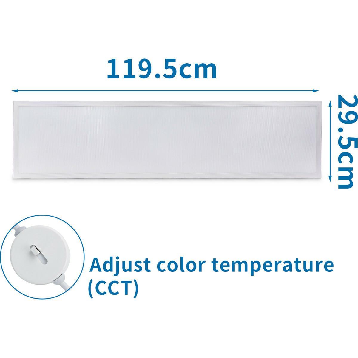 LED Panel - Aigi Hyron - 30x120 - Anpassbare Lichtfarbe CCT - 40W - Einbau - Quadrat - Mattweiß - Aluminium - Flimmerfreies