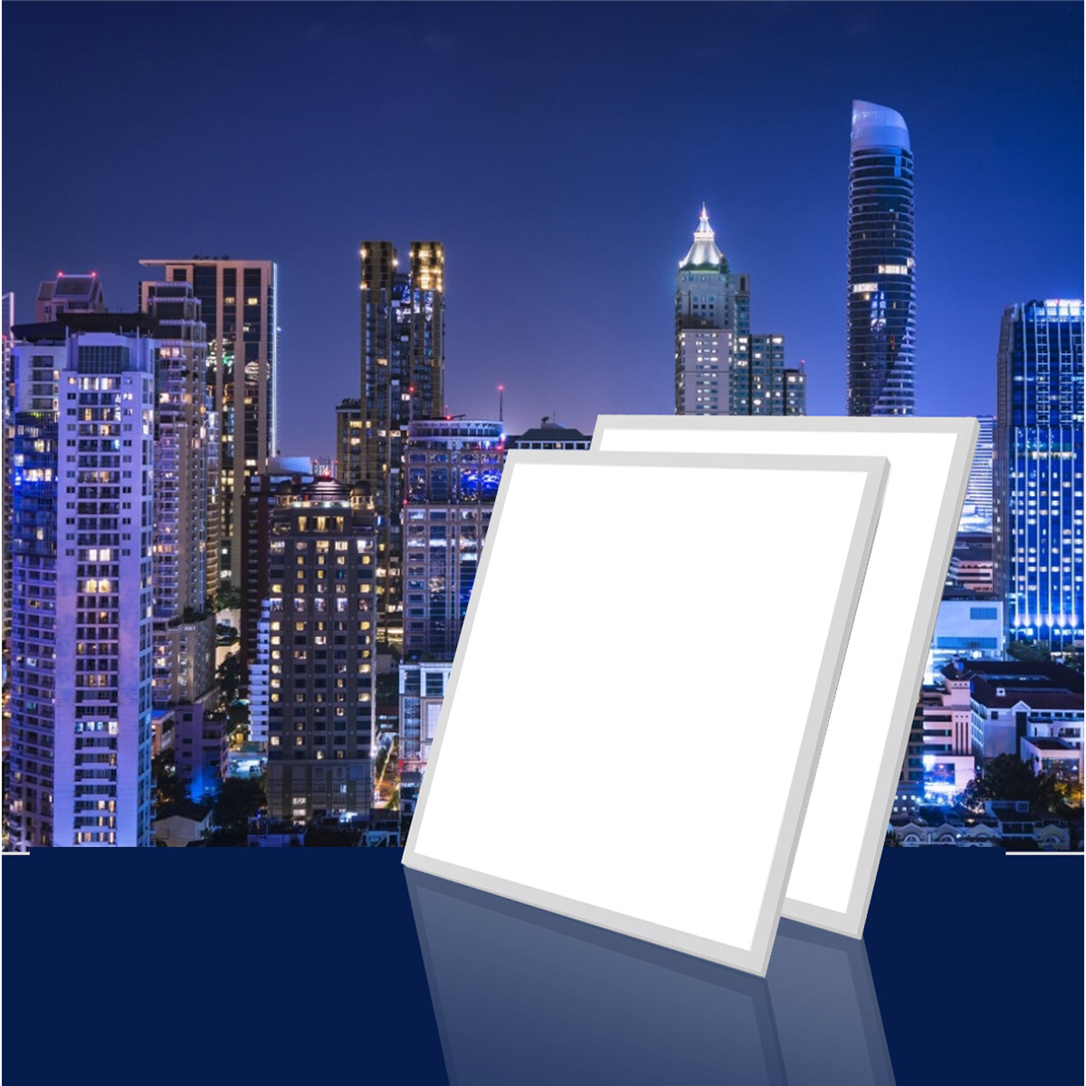 LED Panel - Aigi Hyron - 60x60 - Anpassbare Lichtfarbe CCT - 32W UGR19 - Einbau - Quadrat - Mattweiß - Aluminium - Flimmerfreies