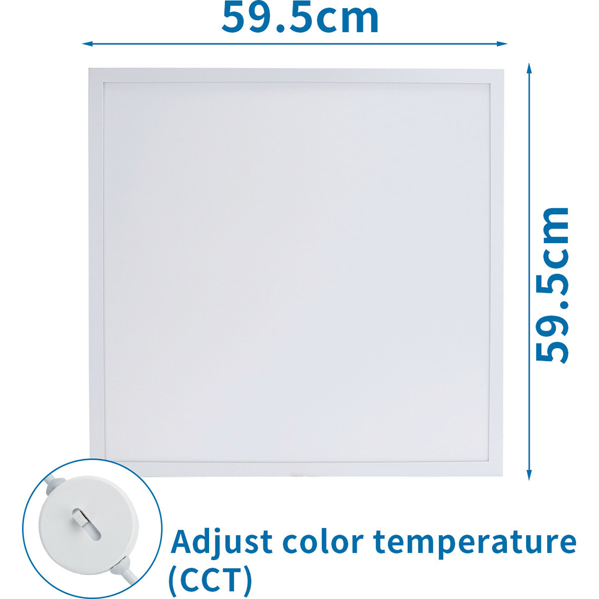 LED Panel - Aigi Hyron - 60x60 - Anpassbare Lichtfarbe CCT - 32W UGR19 - Einbau - Quadrat - Mattweiß - Aluminium - Flimmerfreies