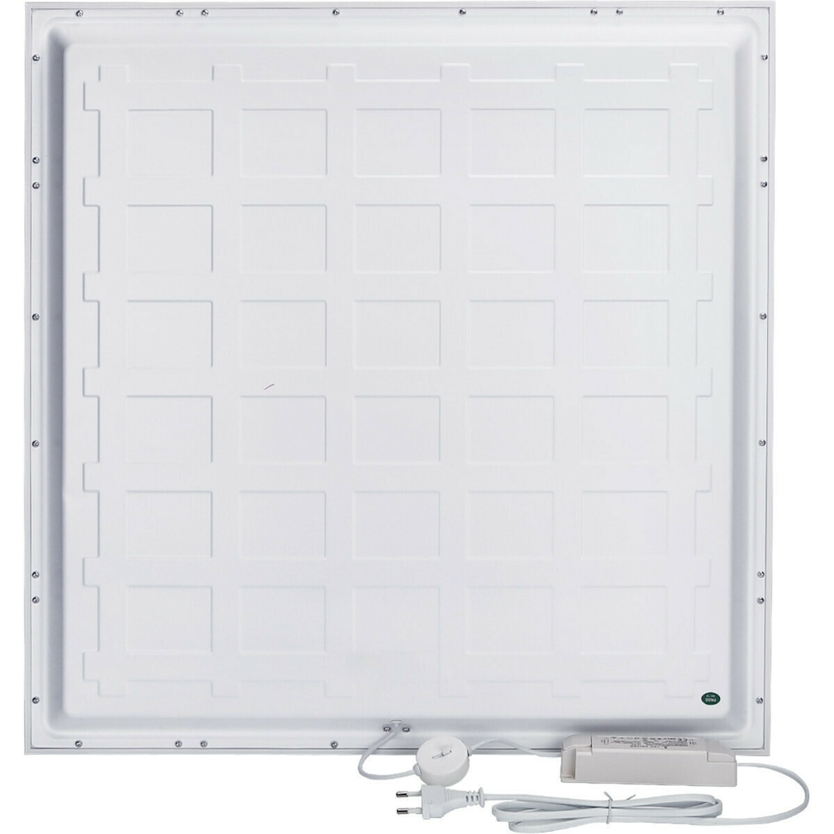 LED Panel - Aigi Hyron - 62x62 - Warmweiß 3000K - 40W - Einbau - Quadratisch - Mattweiß - Aluminium - Flackerfrei