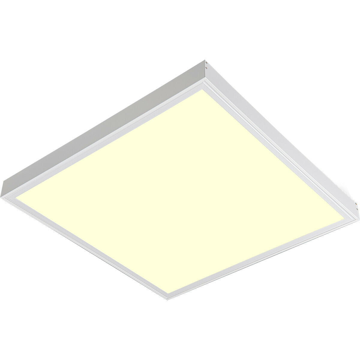 LED Panel - Aigi Limno Slim - 60x60 - Warmweiß 3000K - 32W - Smart LED - Dimmbar - Aufputz - Quadratisch - Matt Weiß - Flimmerfrei