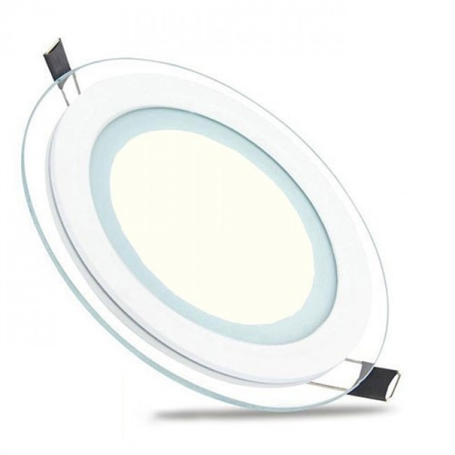 LED Downlight Slim - Einbau Rund 15W - Universalweiß 4200K - Mattweiß Glas - Ø200mm