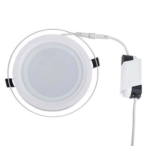 LED Downlight Slim - Einbau Rund 6W - Universalweiß 4200K - Mattweiß Glas - Ø96mm