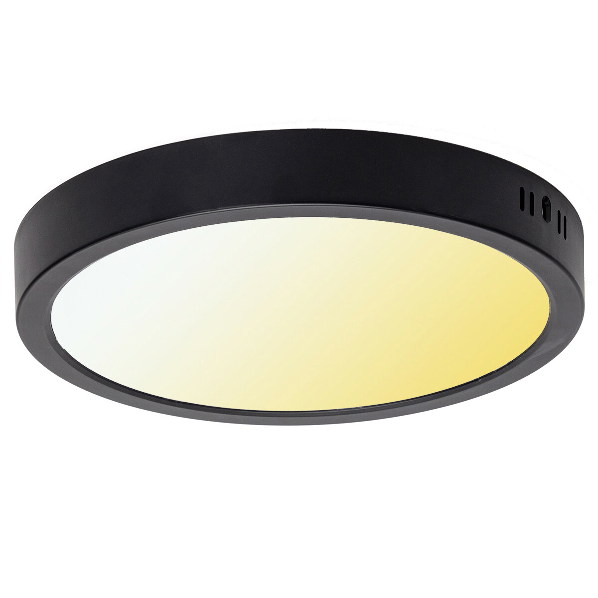 LED-Panel - Downlight - Velvalux - Ø30 - 24W 2700lm - Anpassbare Lichtfarbe CCT - Aufbau - Rund - Schwarz - Flimmerfrei