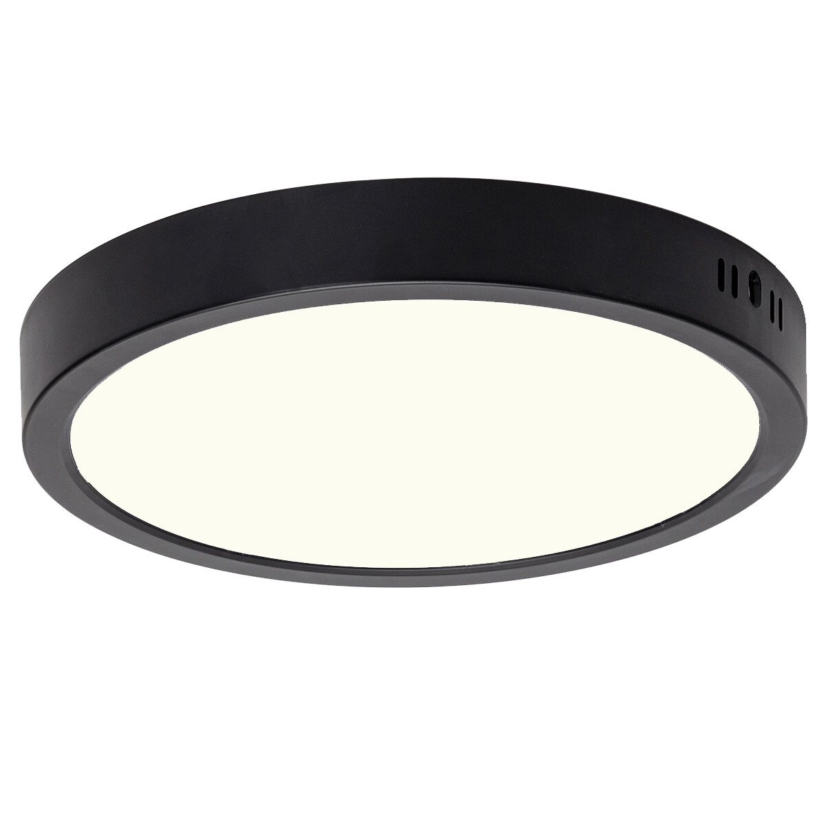 LED-Panel - Downlight - Velvalux - Ø30 - 24W 2700lm - Universalweiß 4000K - Aufbau - Rund - Schwarz - Flimmerfrei