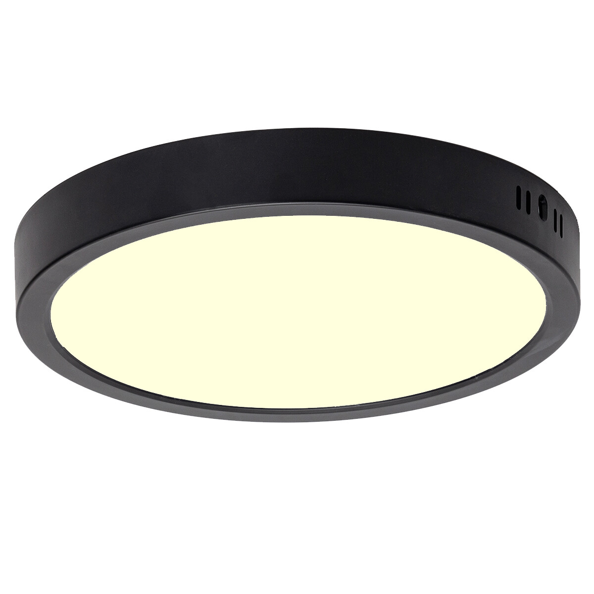 LED-Panel - Downlight - Velvalux - Ø30 - 24W 2700lm - Warmweiß 3000K - Aufbau - Rund - Schwarz - Flimmerfrei