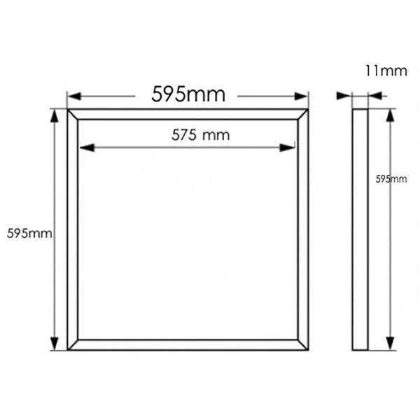 LED Panel Fit - Facto - 60x60 Tageslicht 6000K - 40W Einbau Quadratisch - Mattweiß - Flimmerfreies