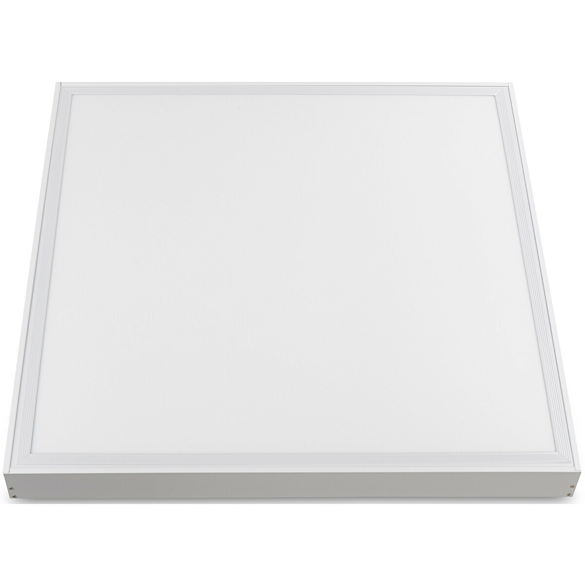 LED Panel mit Stecker - Aigi Leny - 60x60 - Kaltweiß 6000K - 32W - 3840lm - 120lm/W - High Lumen - Aufbau - Quadrat - Mattweiß - Flimmerfrei