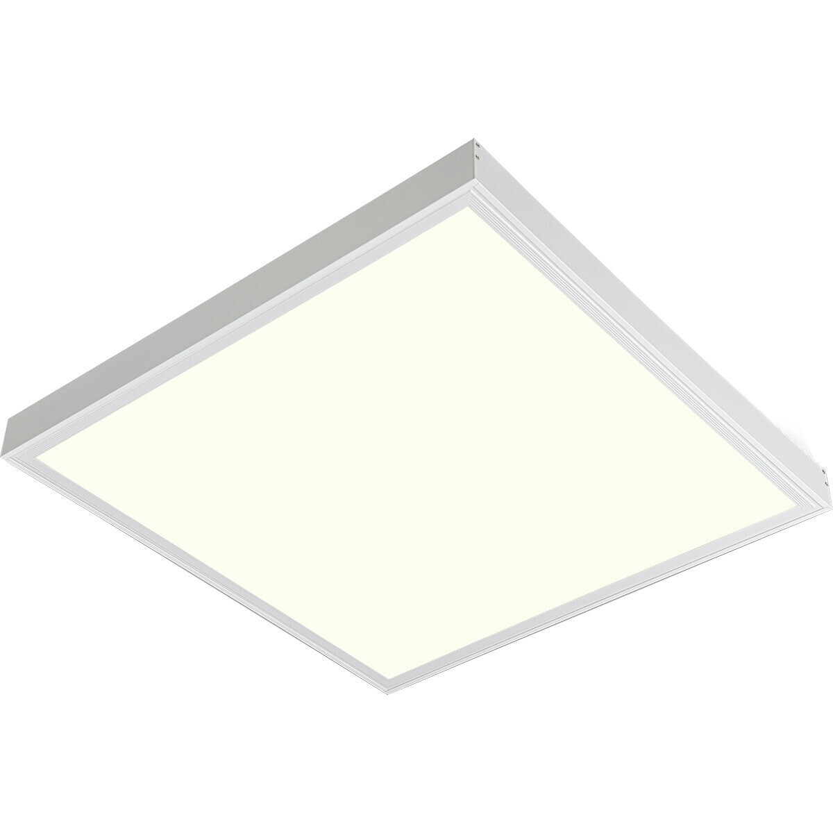 LED Panel mit Stecker - Aigi Leny - 60x60 - Neutralweiß 4000K - 32W - 3840lm - 120lm/W - High Lumen - Aufbau - Quadrat - Mattweiß - Flimmerfrei