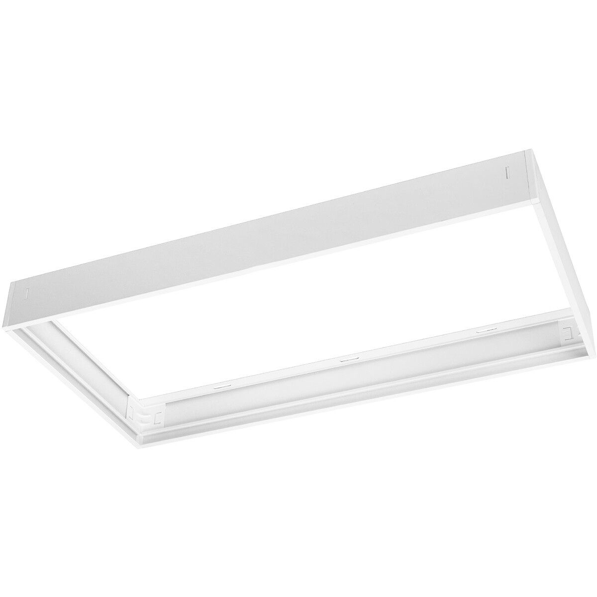 LED-Panel Aufbaurahmen - Velvalux - 30x60 - Aluminium - Rechteckig - Weiß