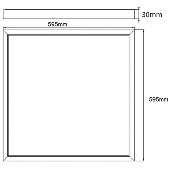 OSRAM - LED Panel - 60x60 Tageslicht 6000K - 50W High Lumen - Einbau Quadratisch - Mattweiß - Flimmerfreies