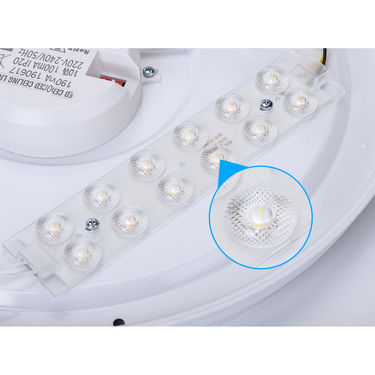 LED Deckenleuchte - Aigi Monilo - Aufbau Rund - 18W - Anpassbare Lichtfarbe - Mattweiß - Stahl