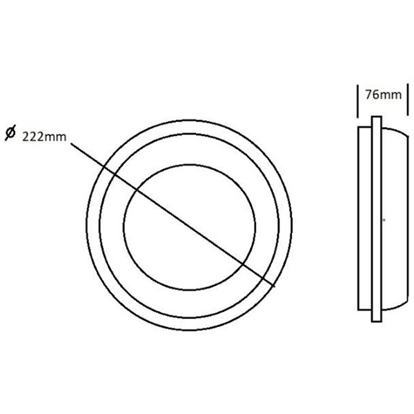 LED Deckenleuchte - Artony - Aufbau Rund - Wasserdicht IP65 - Tageslicht 6400K - Mattweiß Kunststoff