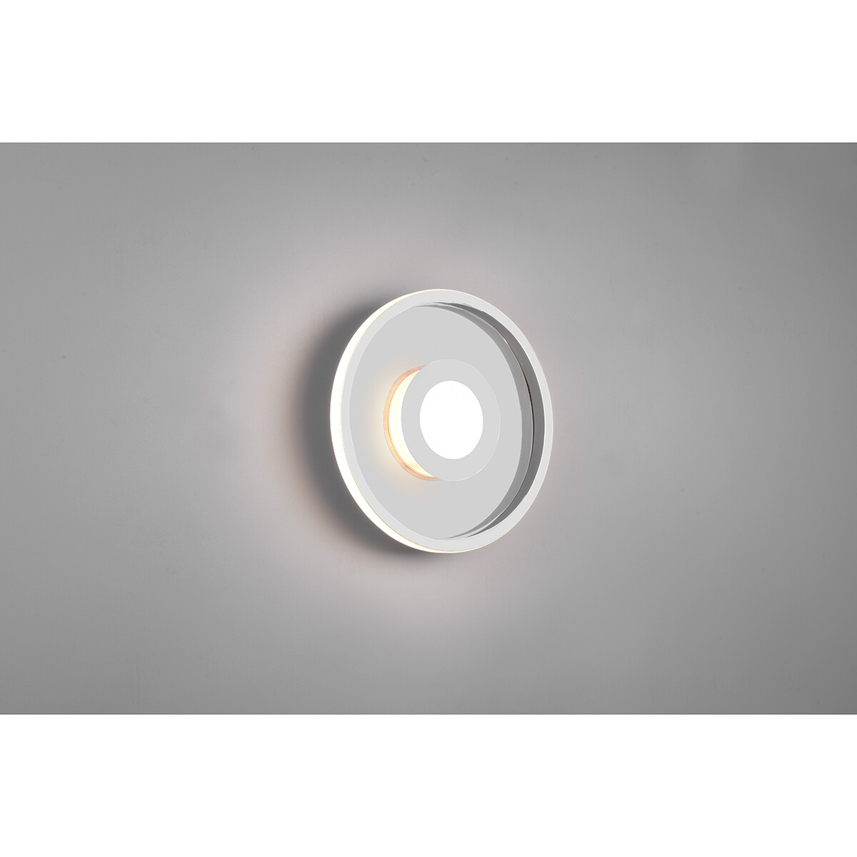 LED Deckenlampe - Badezimmerleuchte - Trion Asmaya - Aufbau Rund 28W - Spritzwassergeschützt IP44 - Dimmbar - Warmweiß 3000K - Mattchrom - Aluminium