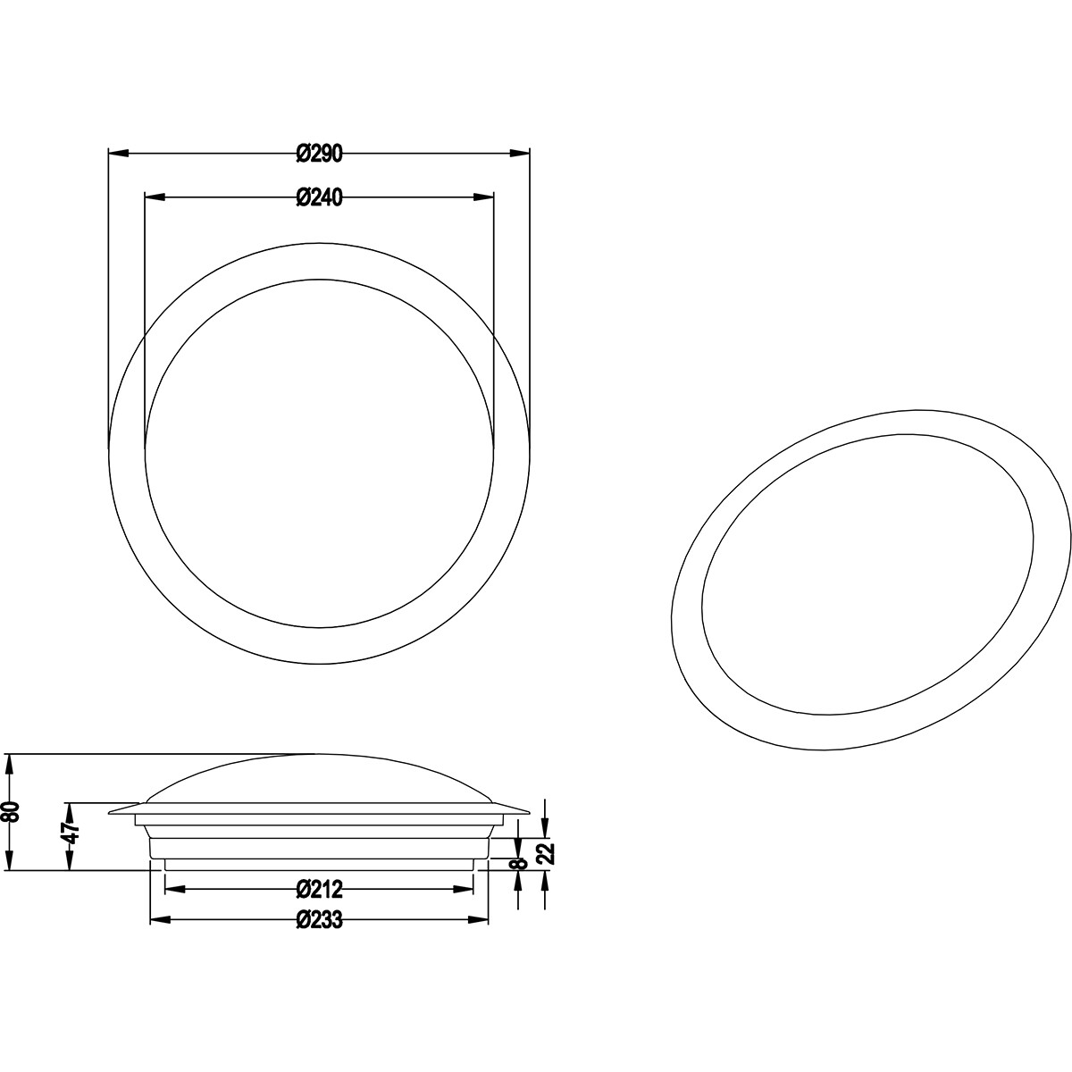 LED Deckenlampe - Badezimmerlampe - Trion Hambert - 12W - Neutralweiß 4000K - Spritzwassergeschützt IP44 - Rund - Mattchrom - Kunststoff