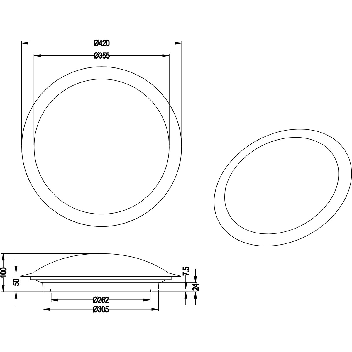 LED Deckenlampe - Badezimmerlampe - Trion Hambert - 18.5W - Neutralweiß 4000K - Spritzwassergeschützt IP44 - Rund - Mattchrom - Kunststoff