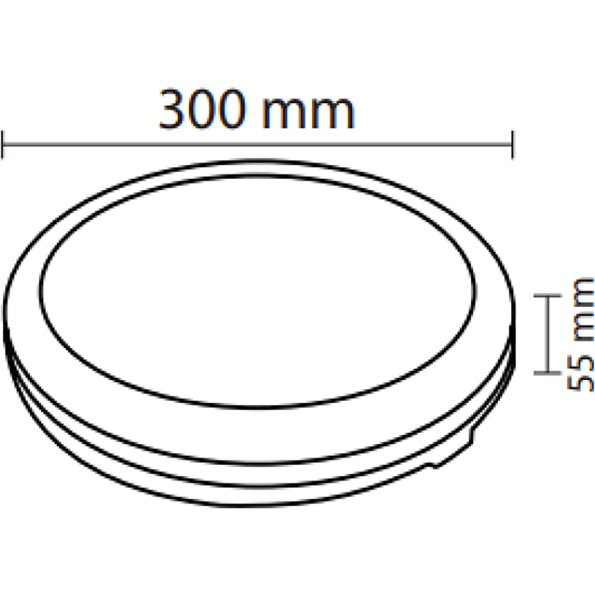 LED Deckenleuchte - Kozolux Scarly - 30W 2700lm - Anpassbare Lichtfarbe 3in1 CCT - IP65 - Rund - Weiß