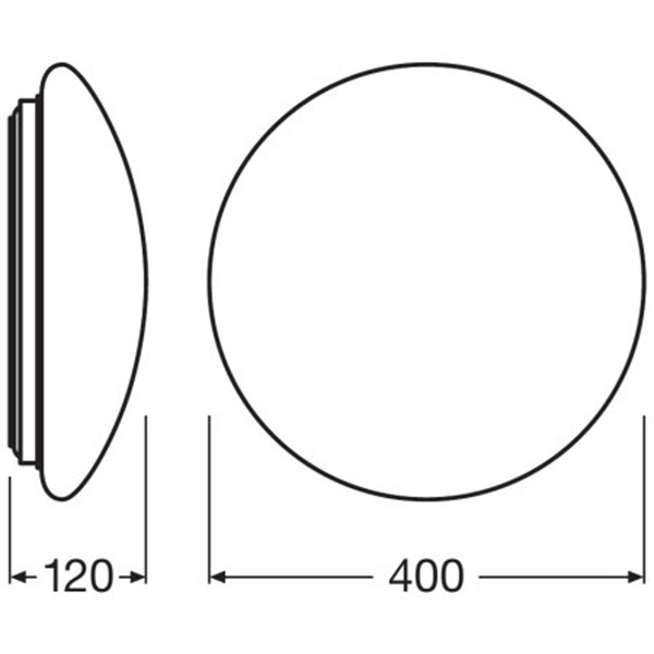 LEDVANCE - LED Deckenleuchte mit Bewegungsmelder - Surface Circular 400 Sensor - 24W IP44 - Aufbau Rund Weiß - Universalweiß 4000K